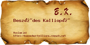Beszédes Kalliopé névjegykártya